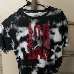 Jordan Tie-Dye Tee with Red Logo